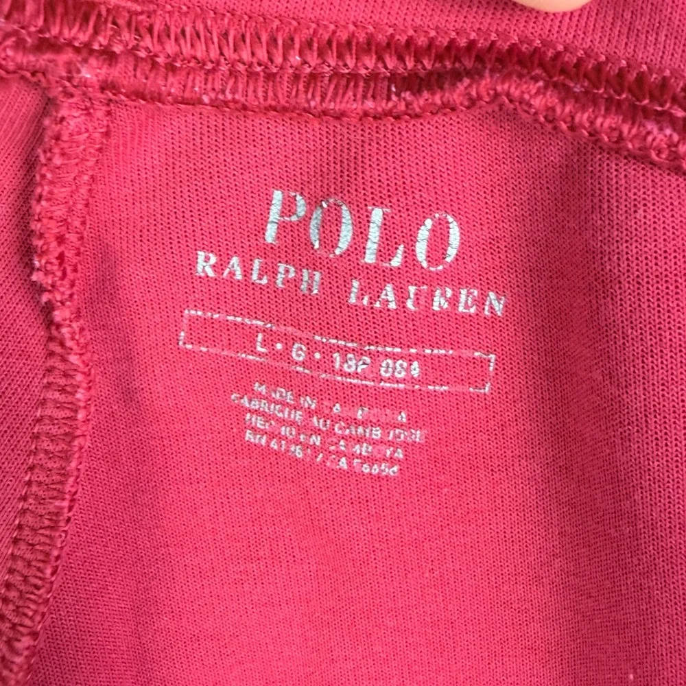 Polo Ralph Lauren Tapered Joggers‎ Sweatpants Pony Logo Red Bred Black Men Large